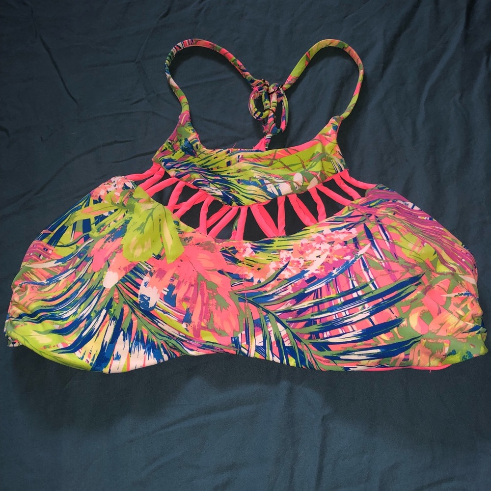 Floral pattern bathing suit top